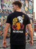 Greylongg Round Neck Revenge Design  printed T-shirts
