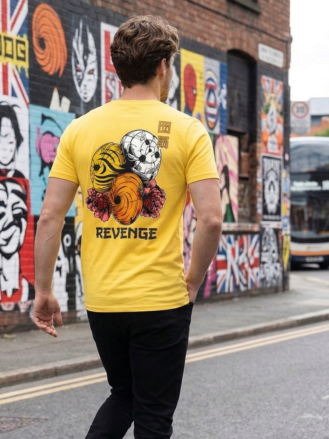 Greylongg Round Neck Revenge Design  printed T-shirts