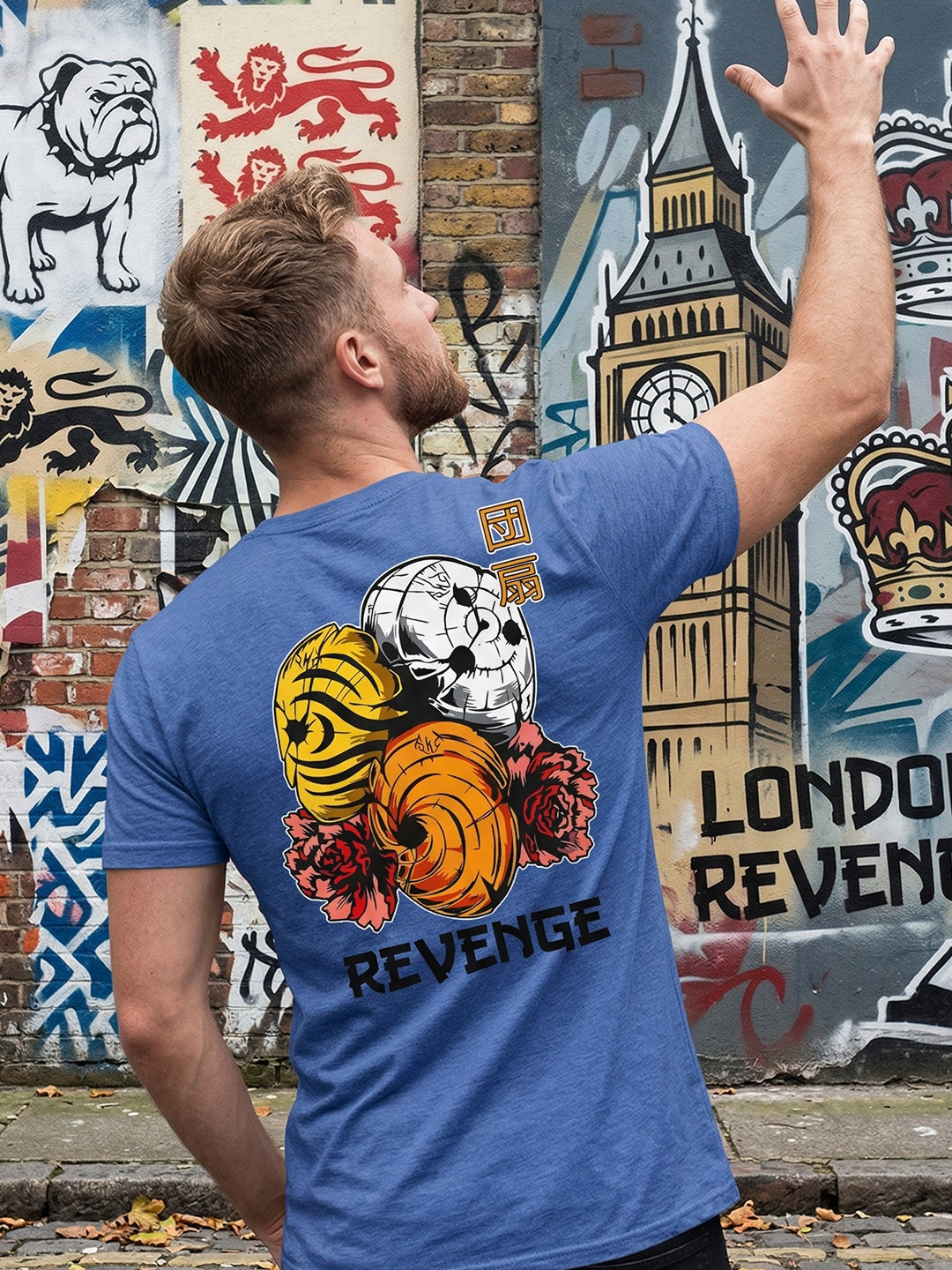 Greylongg Round Neck Revenge Design  printed T-shirts