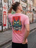 Greylongg Round Neck Dragon Merge Design printed T-shirts