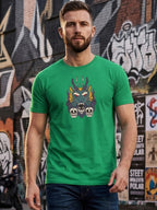 Greylongg Round Neck Dragon Merge Design printed T-shirts