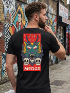 Greylongg Round Neck Dragon Merge Design printed T-shirts