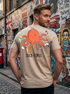 Greylongg Round Neck Octopus Design printed T-shirts