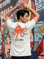 Greylongg Round Neck Octopus Design printed T-shirts