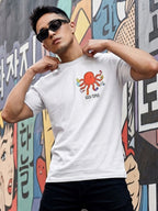 Greylongg Round Neck Octopus Design printed T-shirts