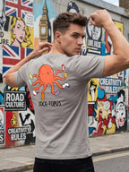 Greylongg Round Neck Octopus Design printed T-shirts