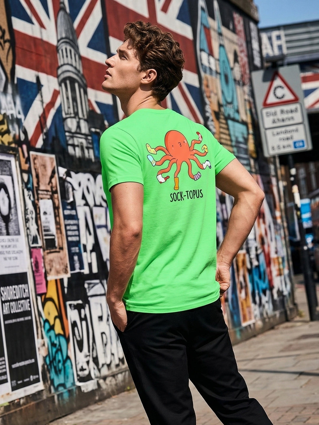 Greylongg Round Neck Octopus Design printed T-shirts
