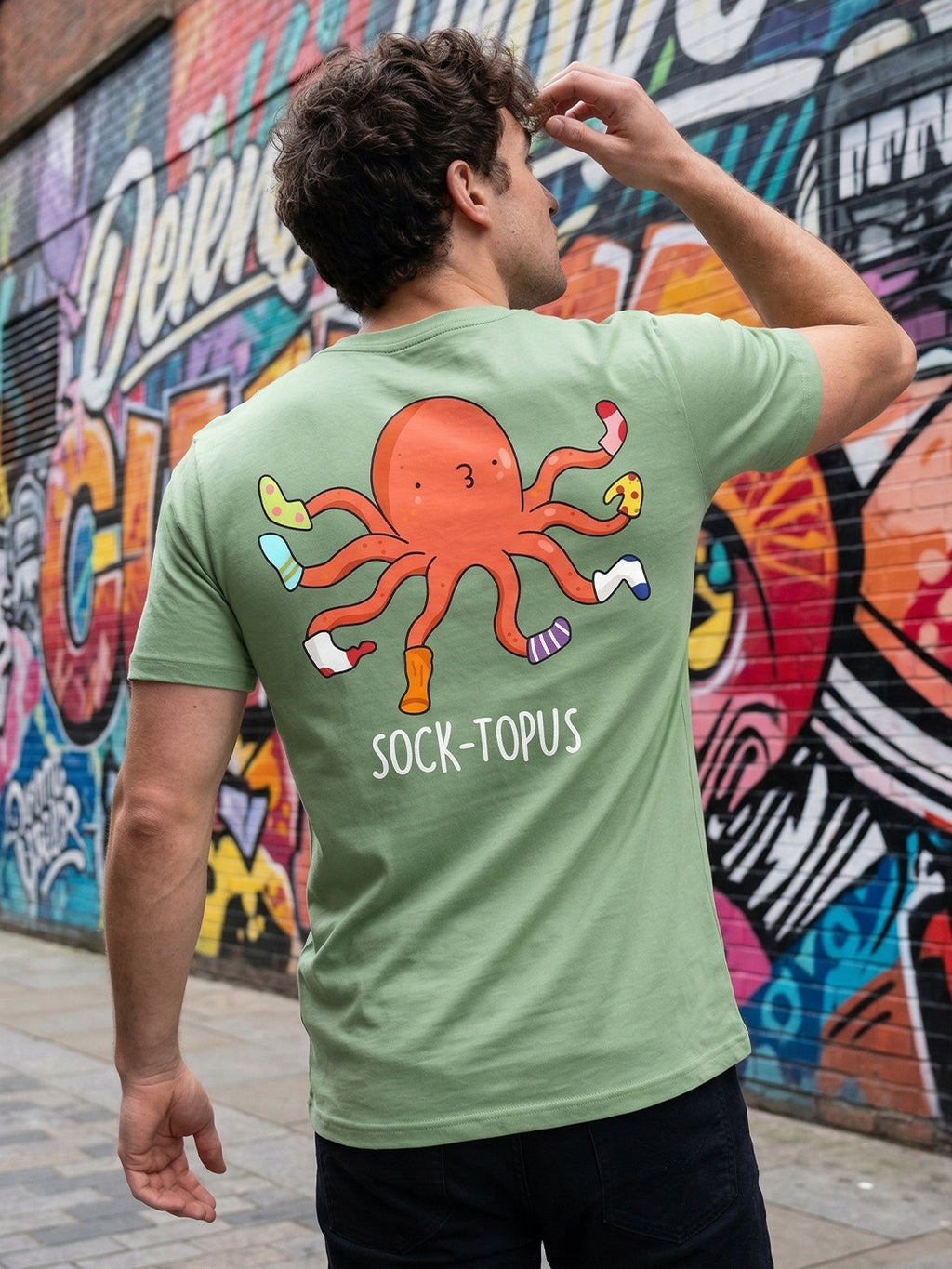 Greylongg Round Neck Octopus Design printed T-shirts