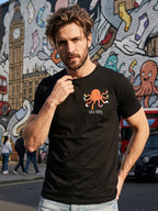 Greylongg Round Neck Octopus Design printed T-shirts
