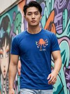 Greylongg Round Neck Octopus Design printed T-shirts