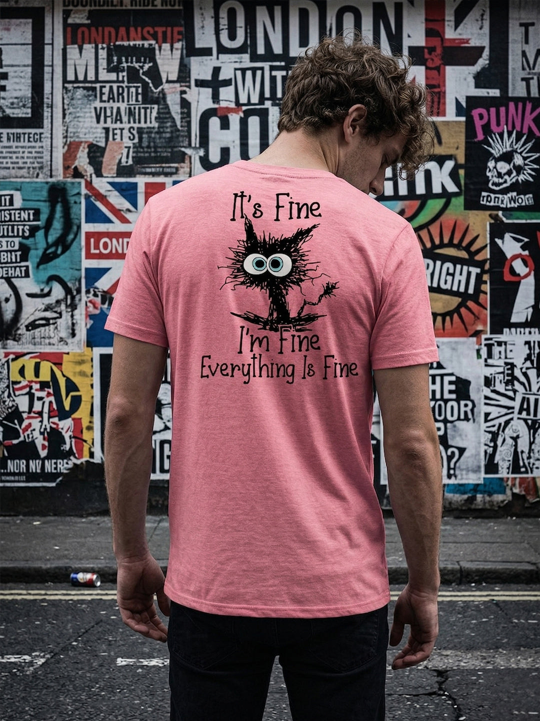 Greylongg Round Neck it's Fine Design printed T-shirts
