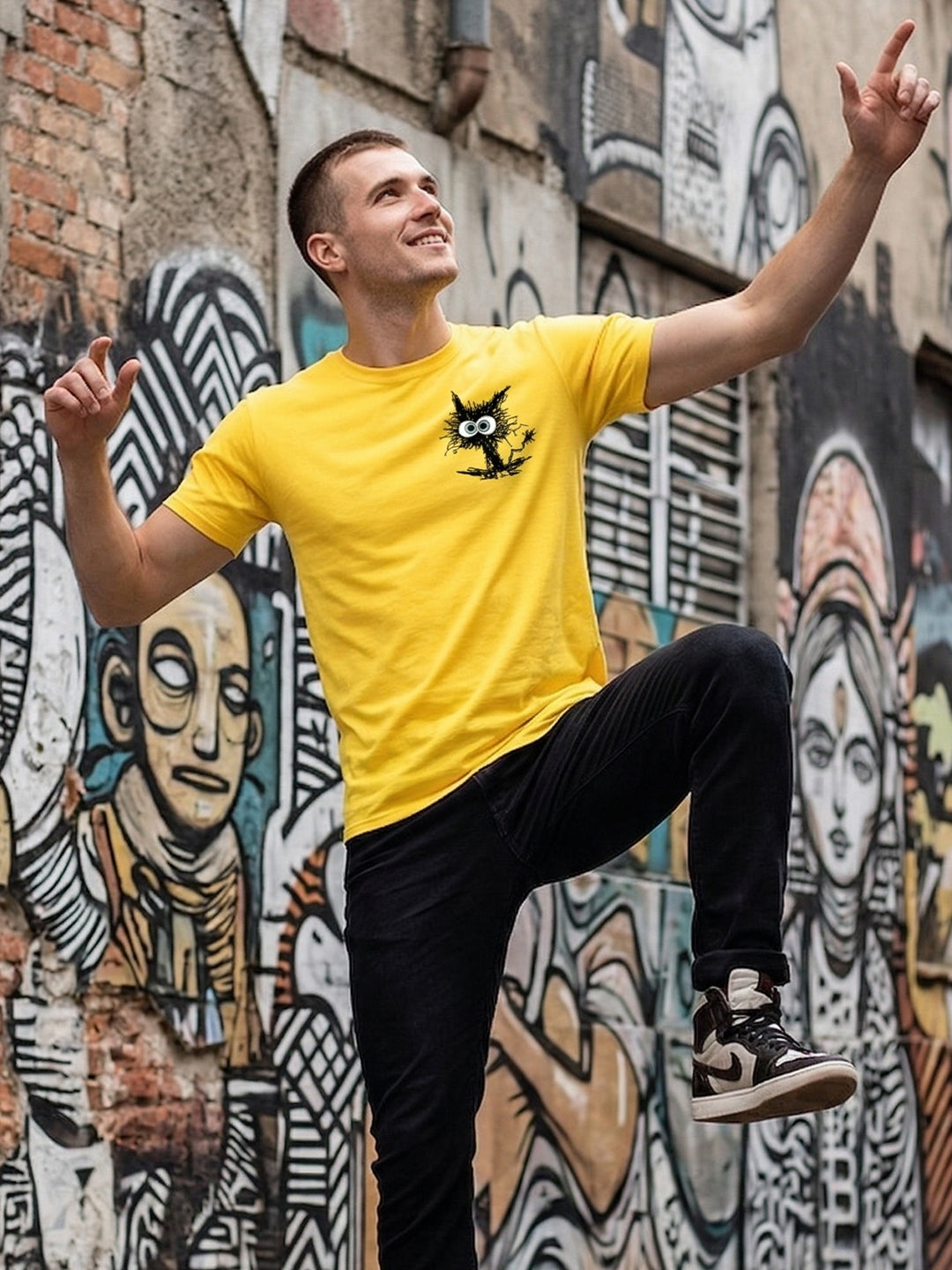 Greylongg Round Neck it's Fine Design printed T-shirts