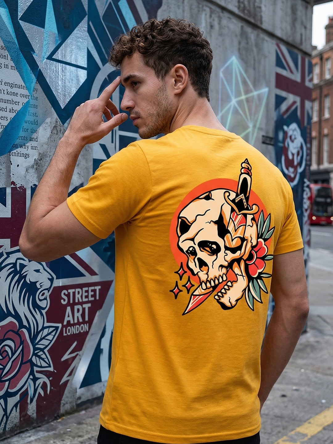 Greylongg Round Neck Strertwear Design printed T-shirts