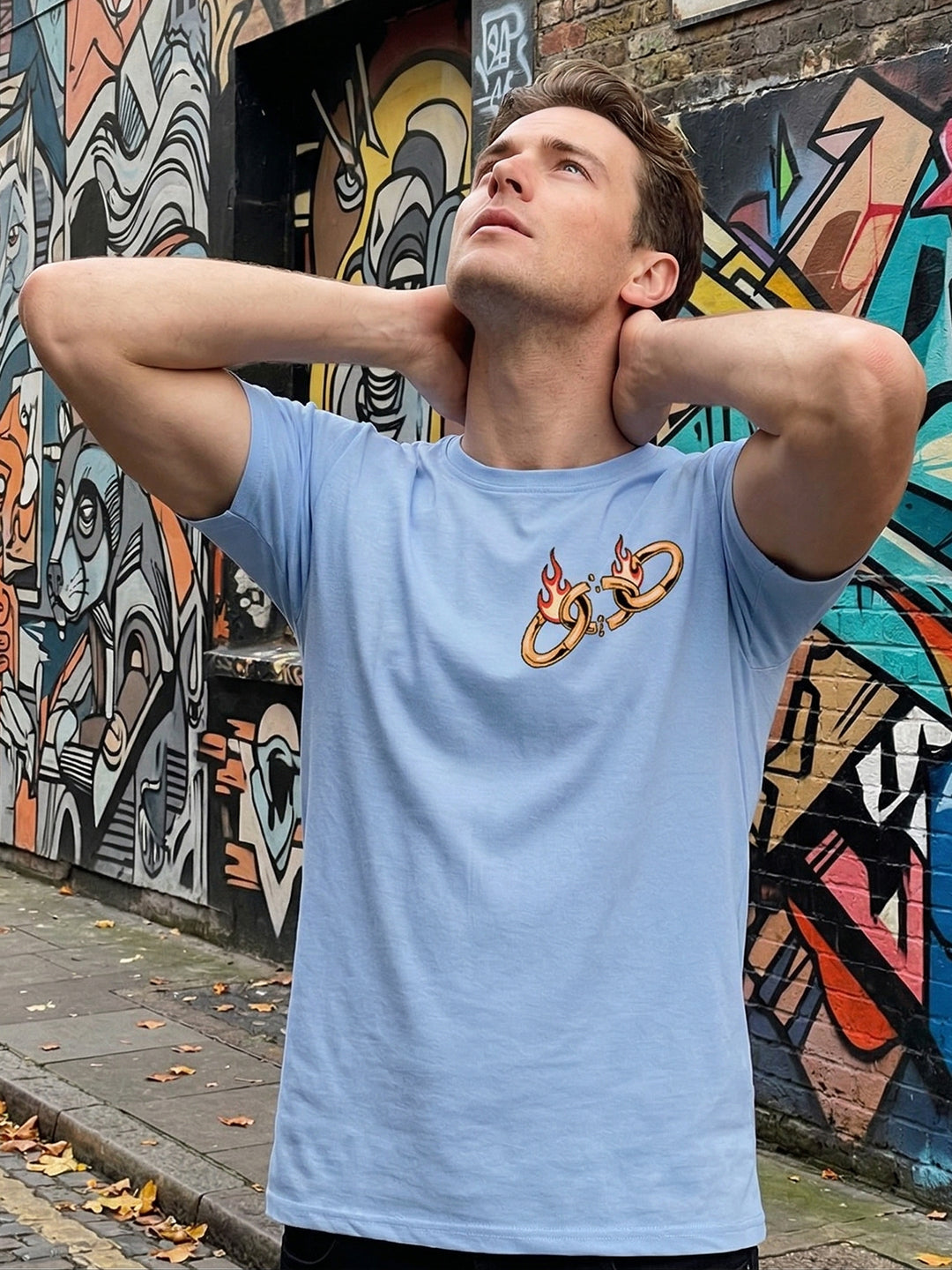 Greylongg Round Neck Strertwear Design printed T-shirts