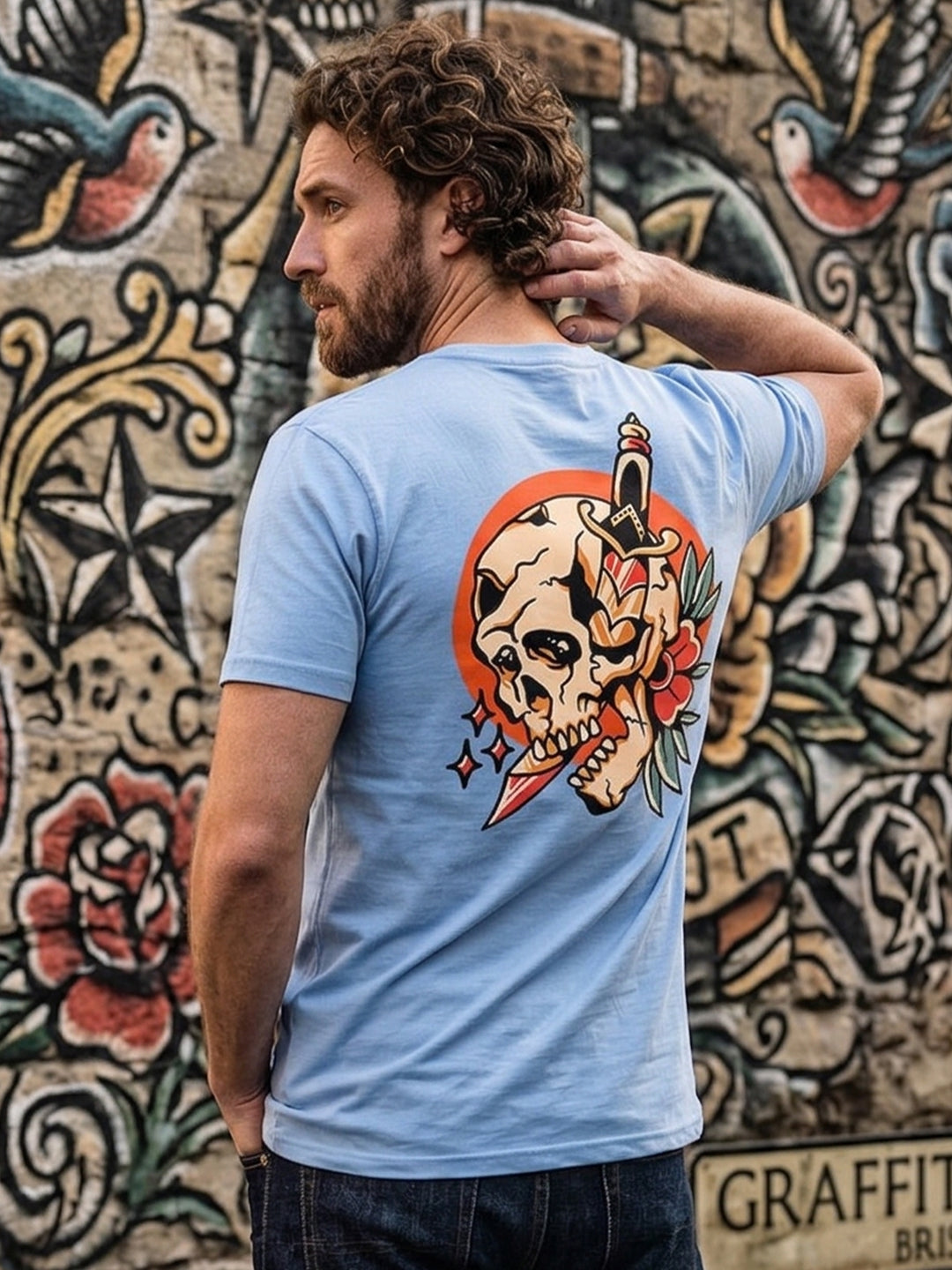 Greylongg Round Neck Strertwear Design printed T-shirts
