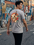 Greylongg Round Neck Strertwear Design printed T-shirts
