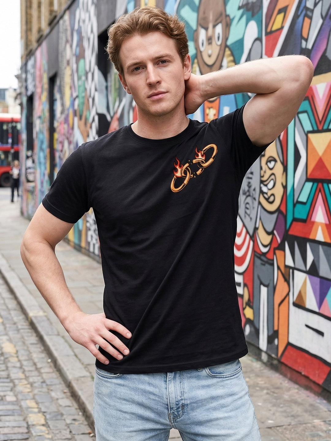 Greylongg Round Neck Strertwear Design printed T-shirts