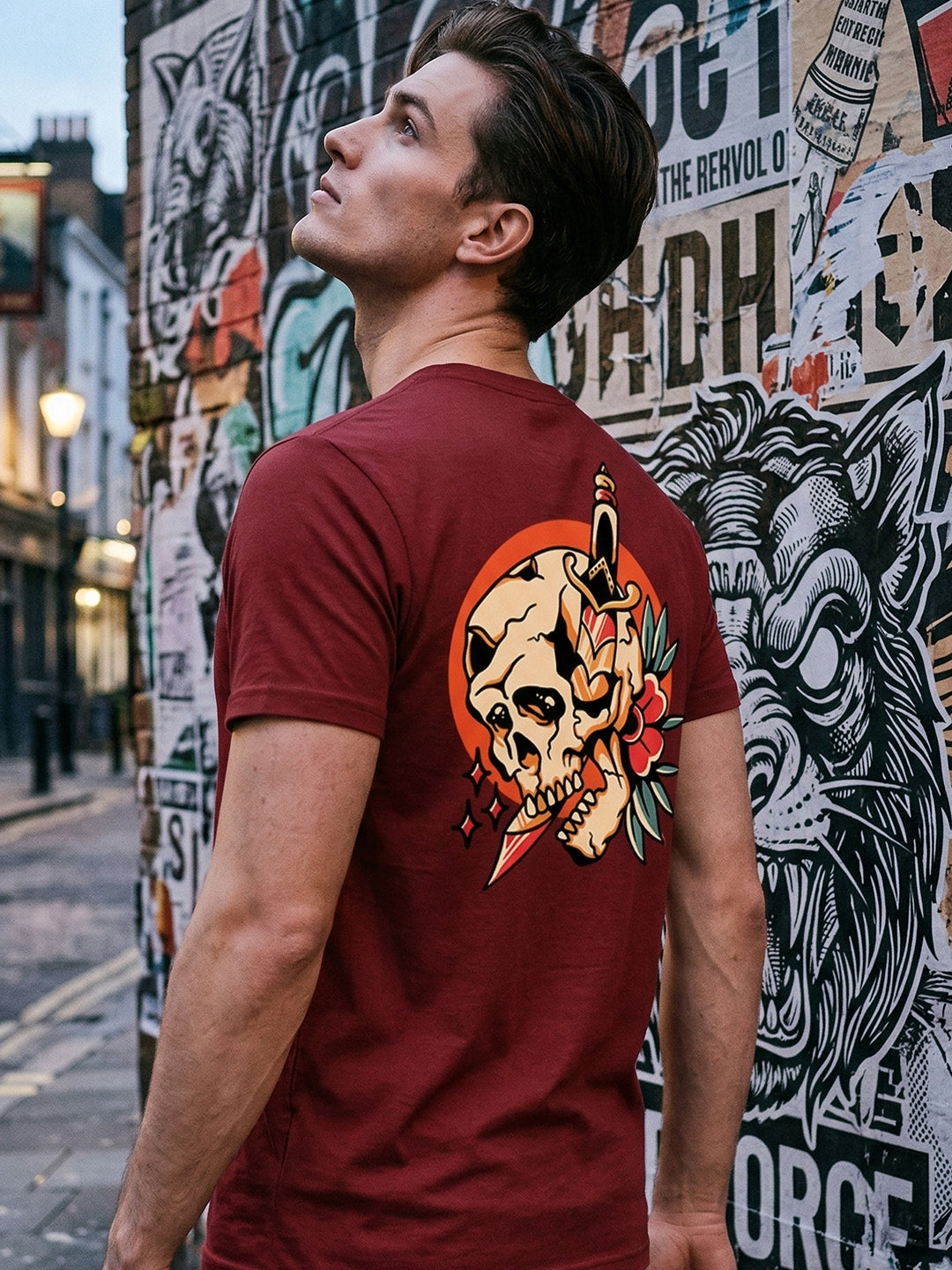 Greylongg Round Neck Strertwear Design printed T-shirts
