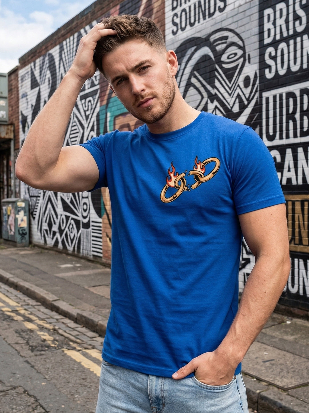 Greylongg Round Neck Strertwear Design printed T-shirts