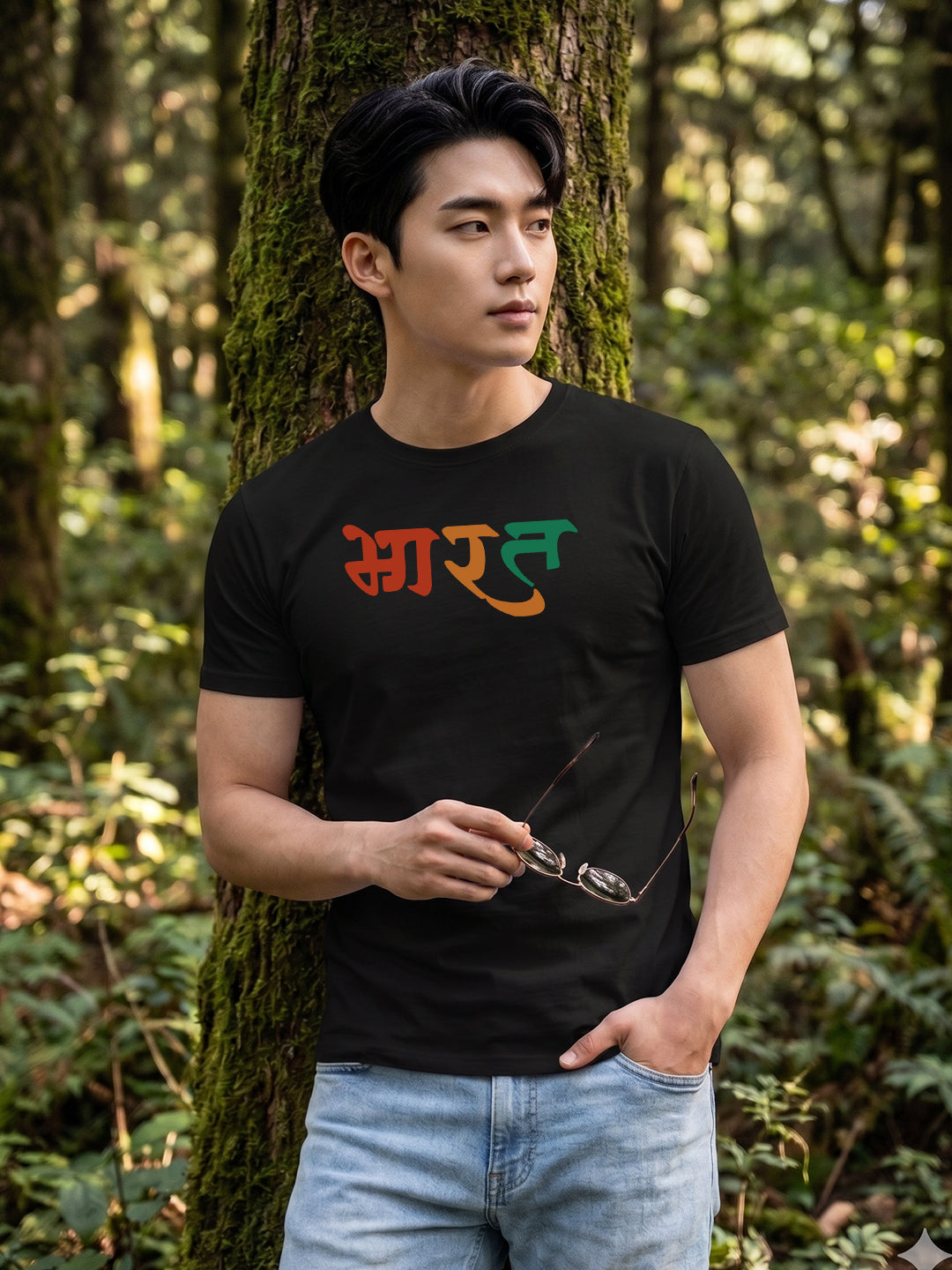 Greylongg Round Neck Stay Focus Design printed T-Shirts.