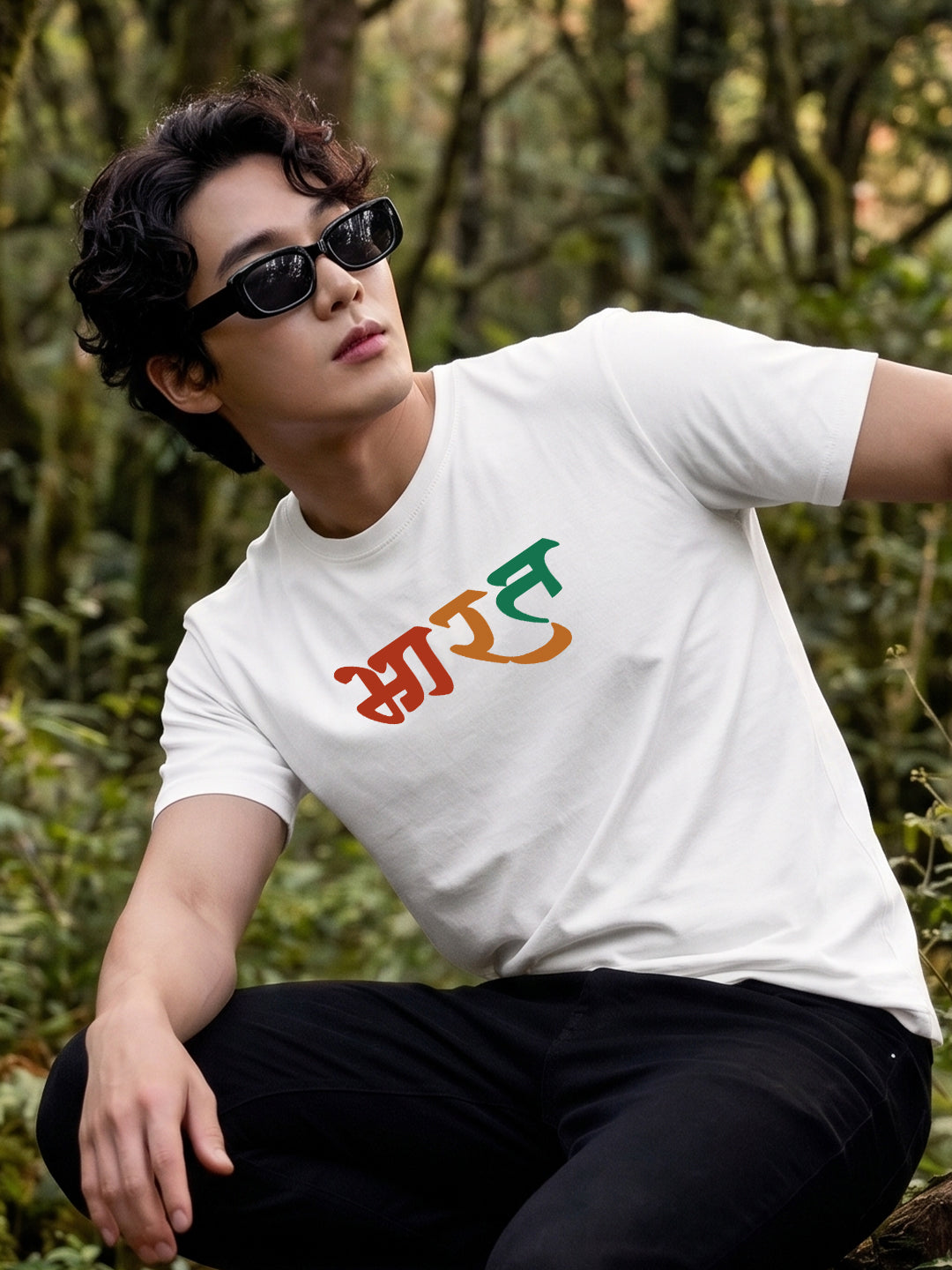 Greylongg Round Neck Stay Focus Design printed T-Shirts.