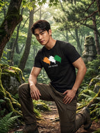 Greylongg Round Neck Jai Hind printed T-Shirts.