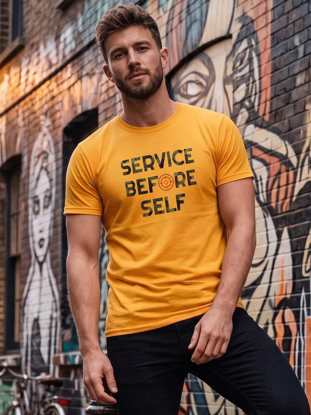 Greylongg Round Neck Army Design printed T-Shirts.
