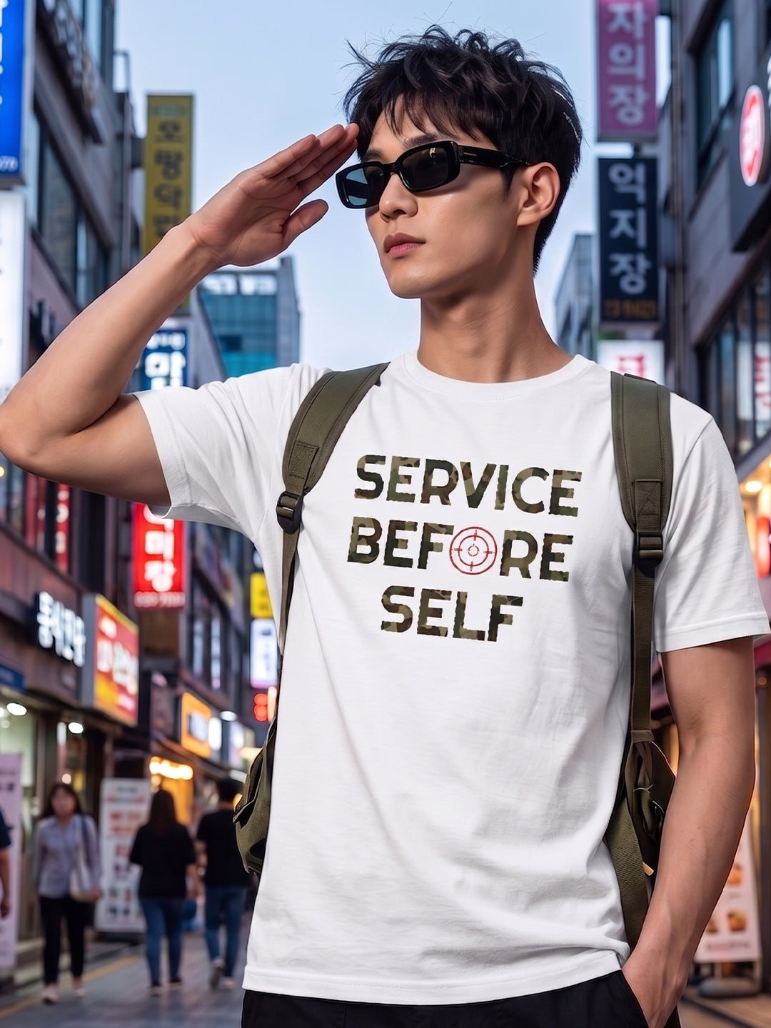 Greylongg Round Neck Army Design printed T-Shirts.