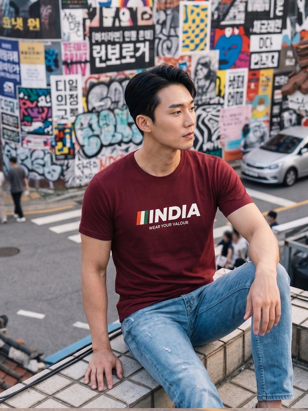 Greylongg Round Neck Army Design printed T-Shirts.