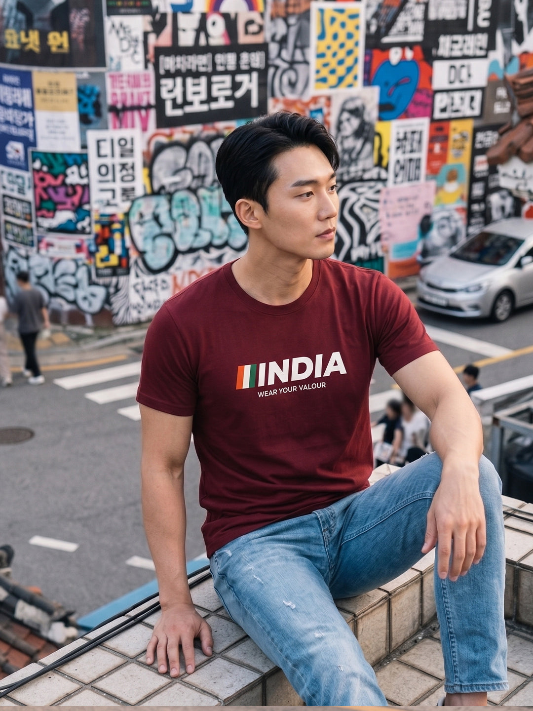 Greylongg Round Neck Army Design printed T-Shirts.