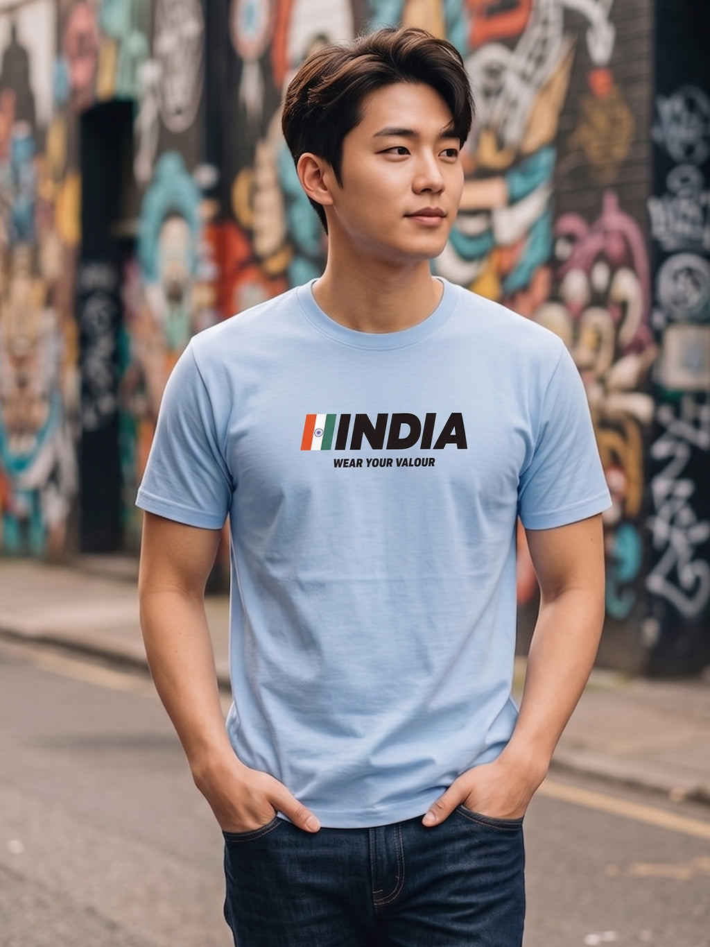 Greylongg Round Neck Army Design printed T-Shirts.