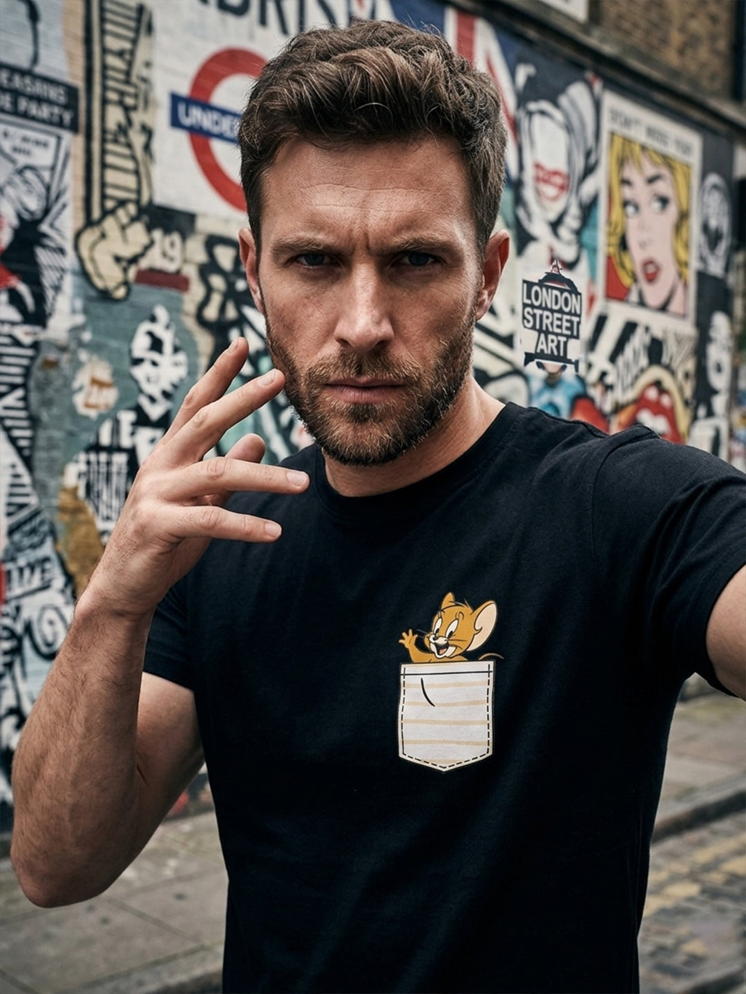Greylongg Round Neck Tom & Jerry Design printed T-Shirts.