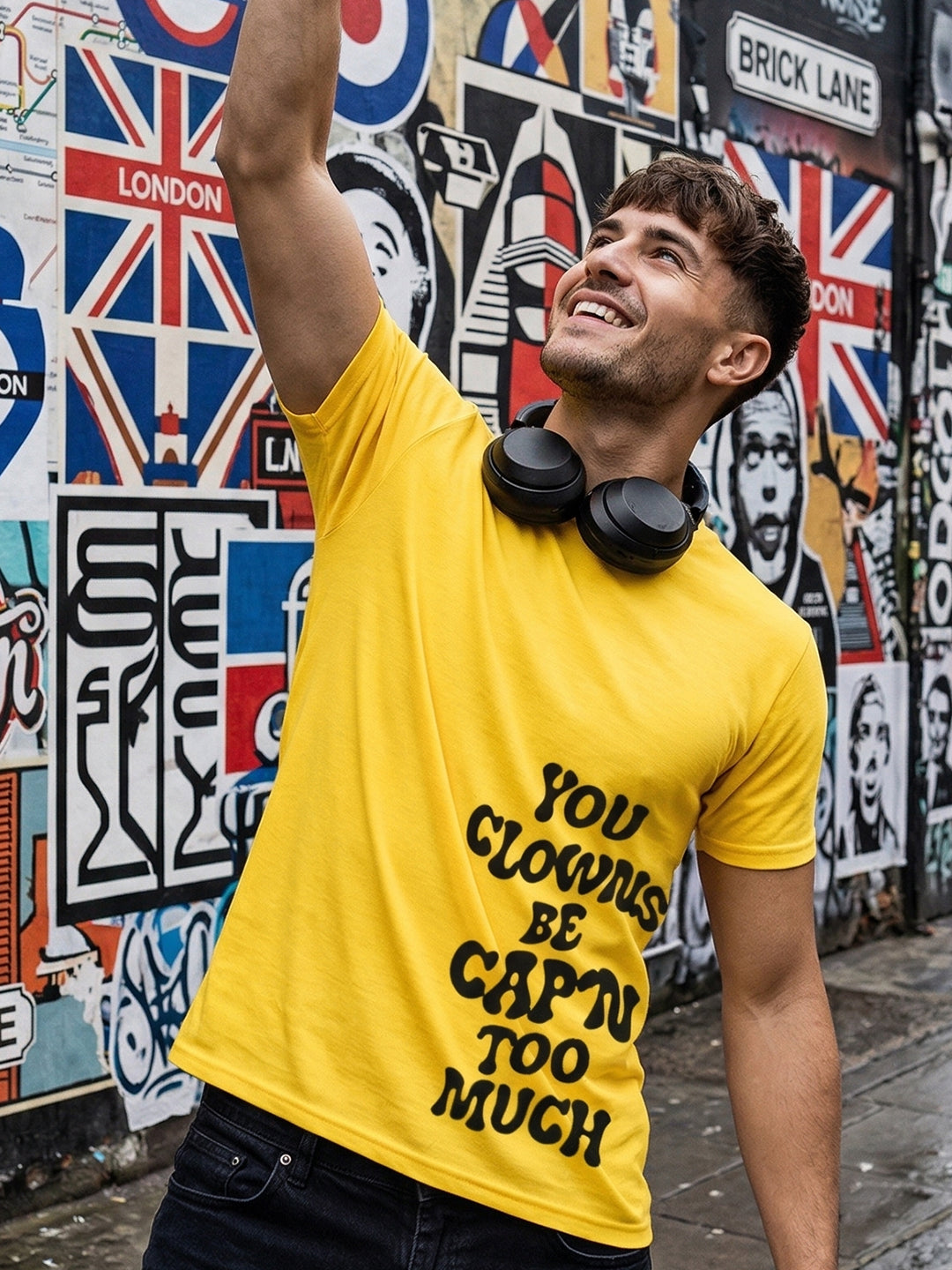 Greylongg Round Neck Street Style Design T-shirts