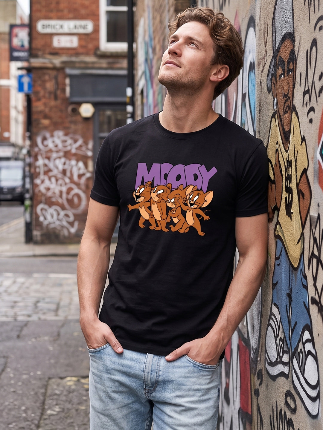 Greylongg Round Neck Tom & Jerry Design printed T-Shirts.