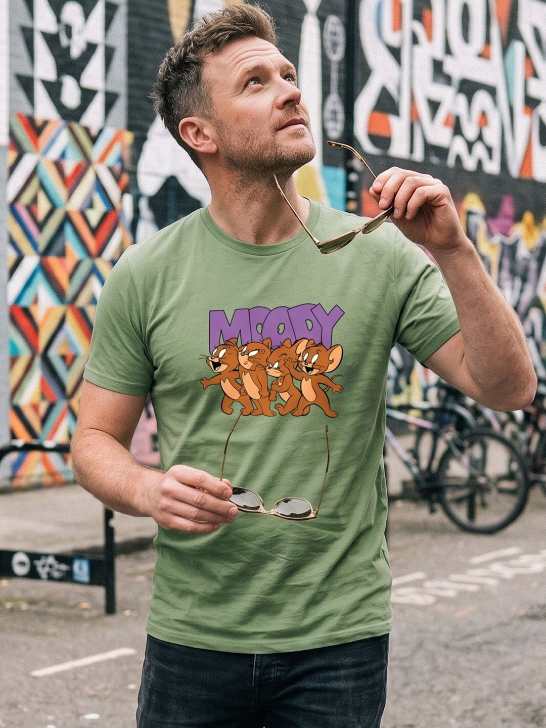 Greylongg Round Neck Tom & Jerry Design printed T-Shirts.