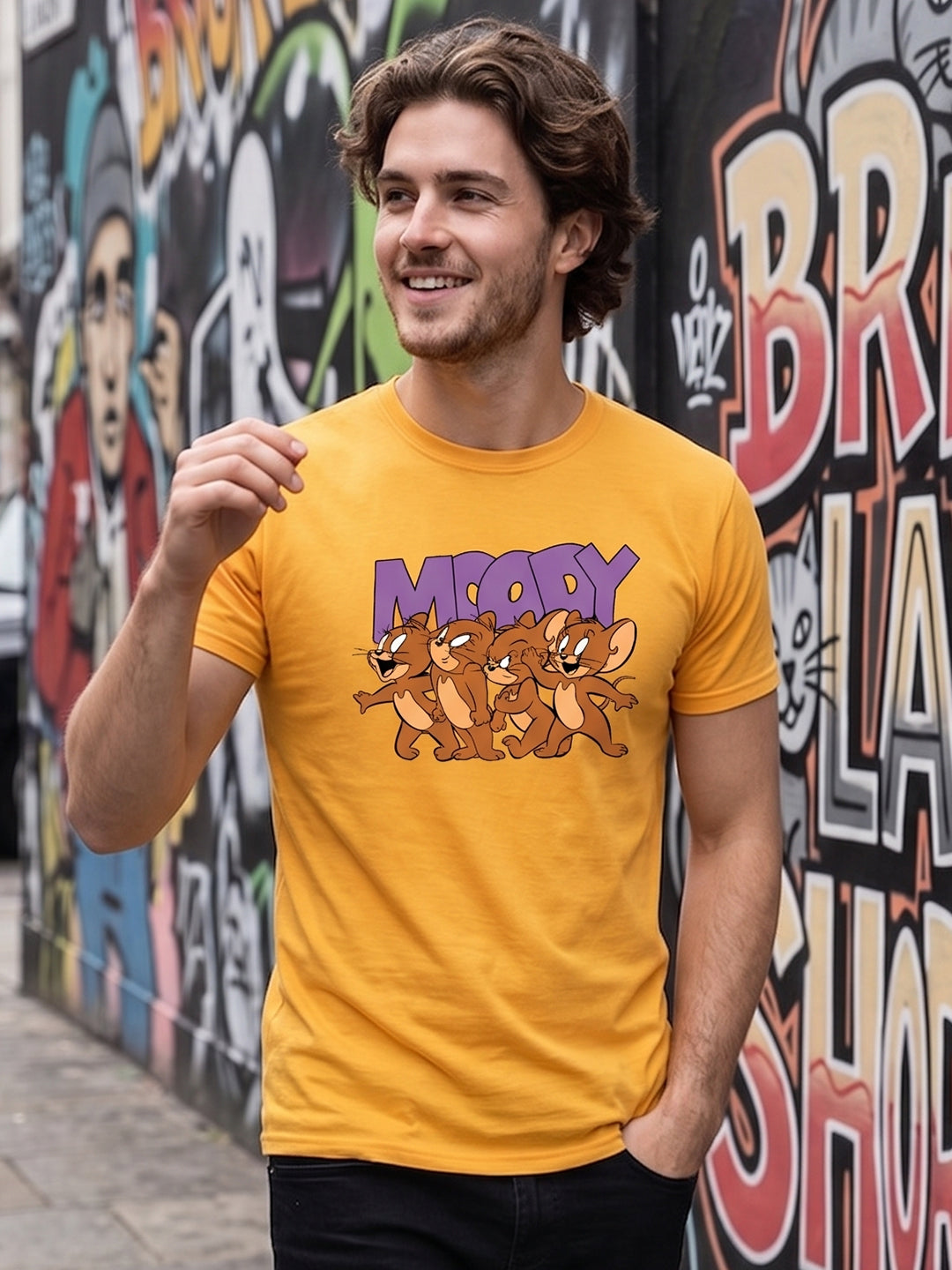 Greylongg Round Neck Tom & Jerry Design printed T-Shirts.
