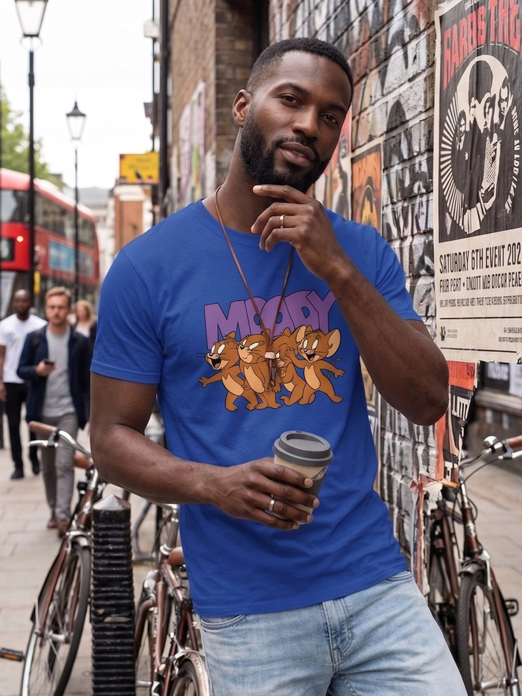 Greylongg Round Neck Tom & Jerry Design printed T-Shirts.