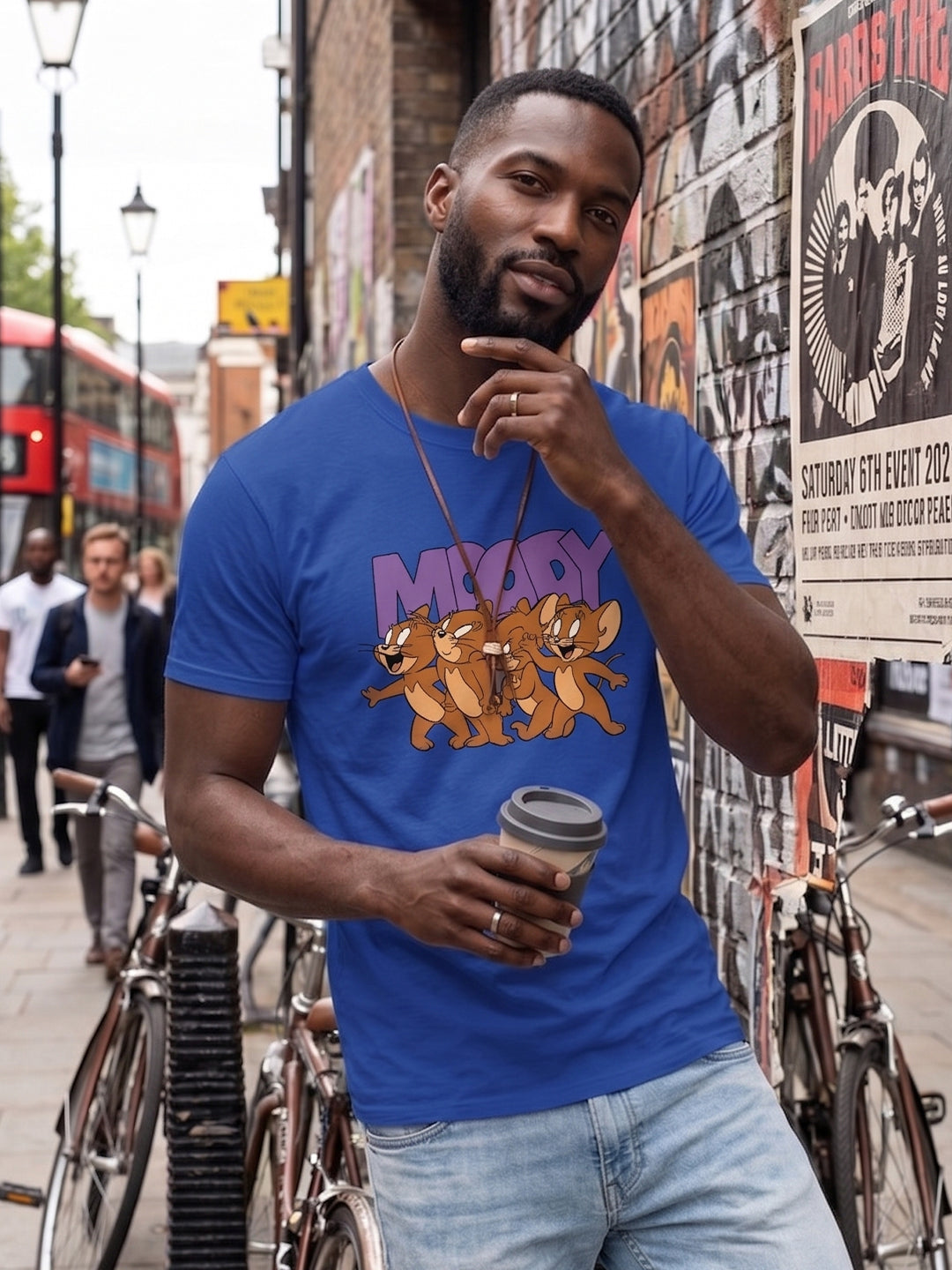 Greylongg Round Neck Tom & Jerry Design printed T-Shirts.