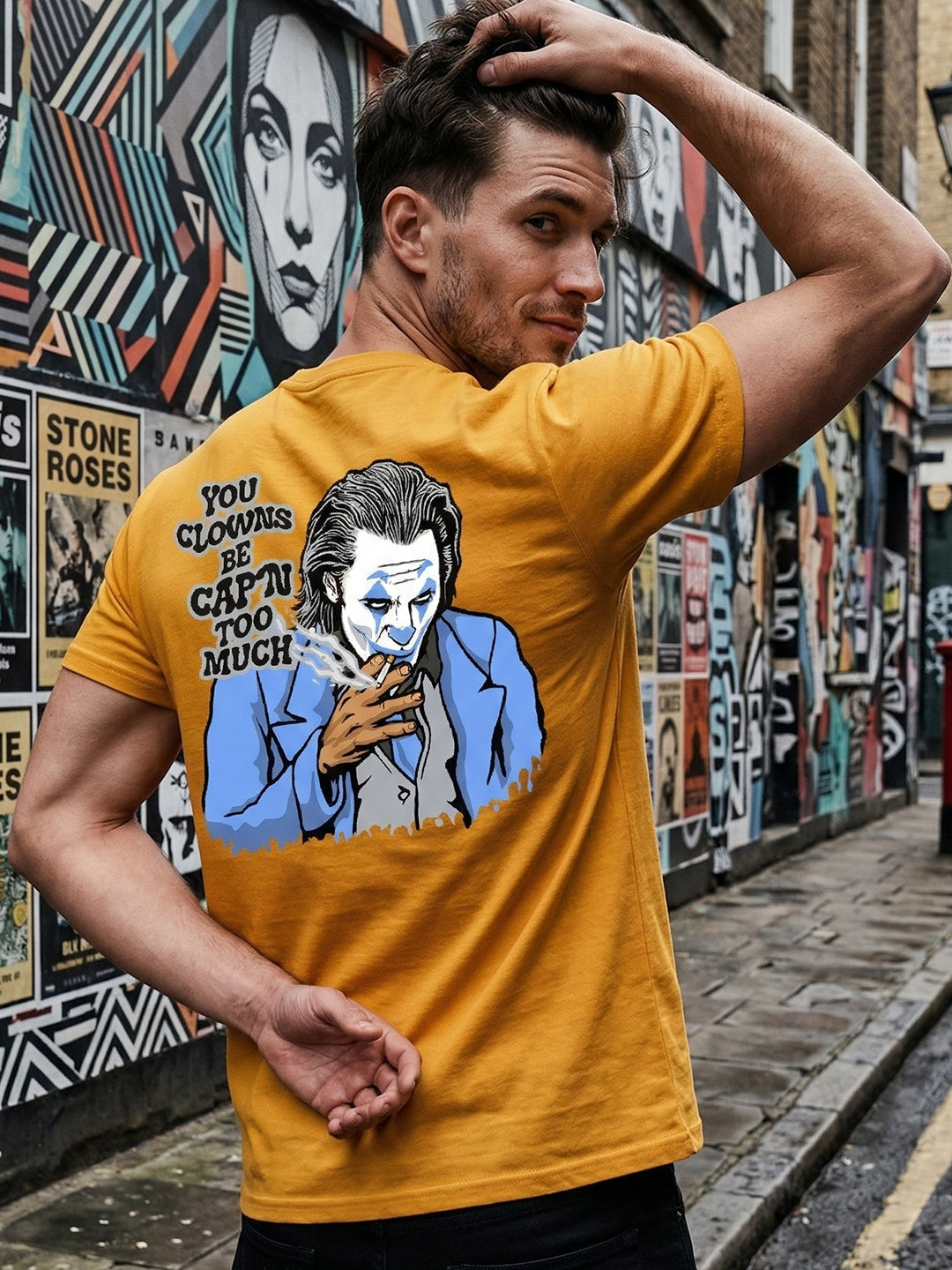 Greylongg Round Neck Street Style Design T-shirts