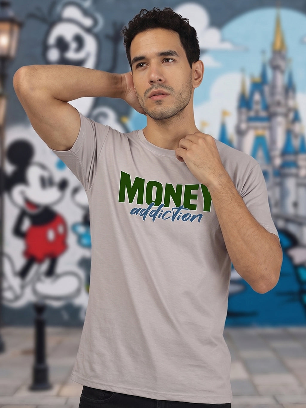 Greylongg Round Neck Disney Design printed T-Shirts.