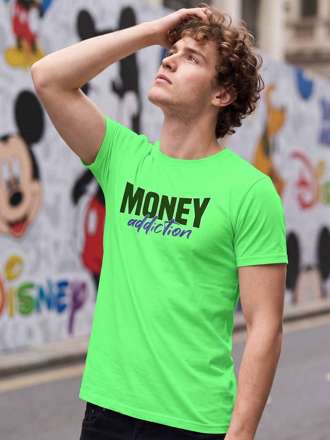 Greylongg Round Neck Disney Design printed T-Shirts.