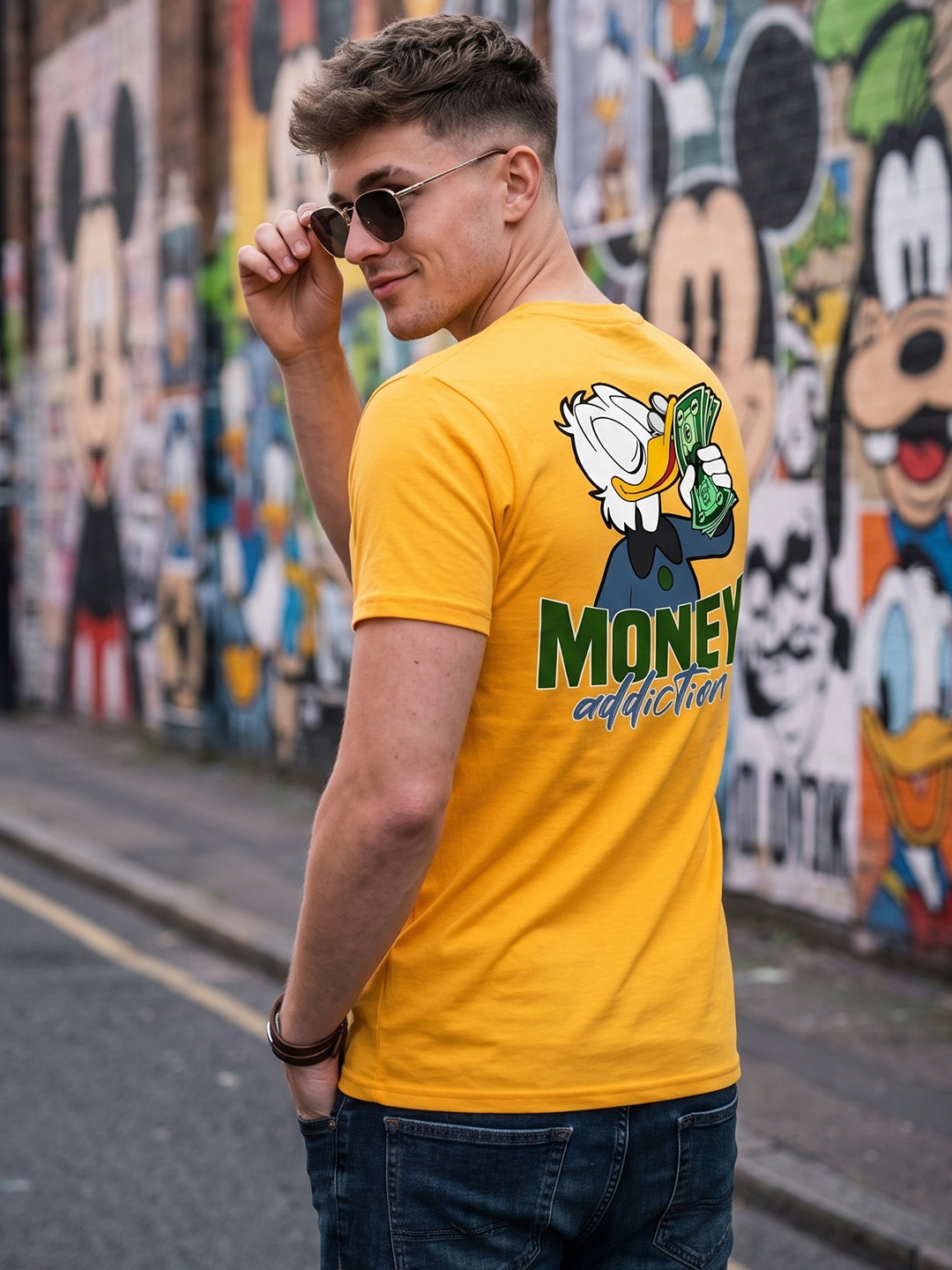 Greylongg Round Neck Disney Design printed T-Shirts.