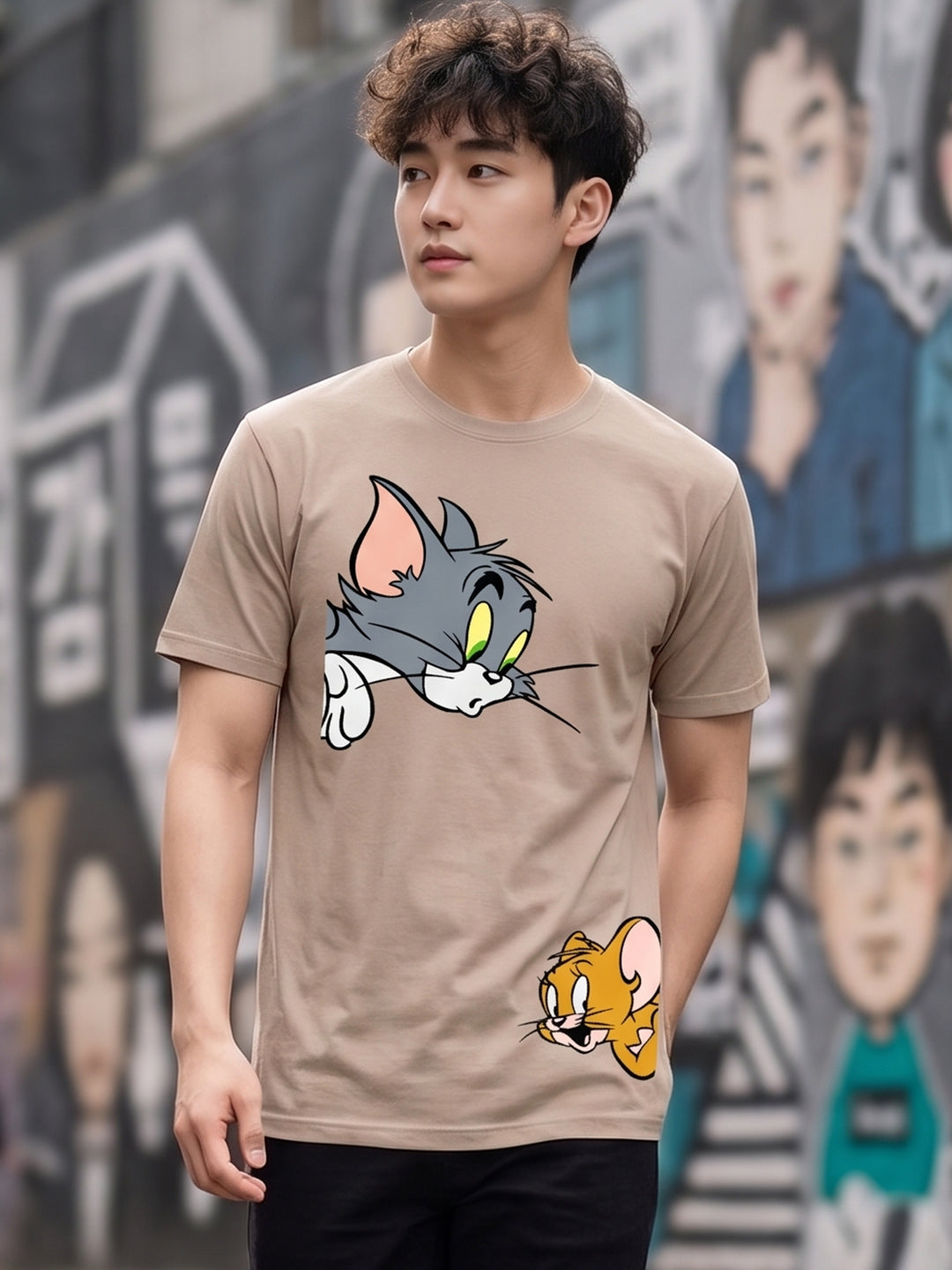 Greylongg Round Neck Disney Design printed T-Shirts.