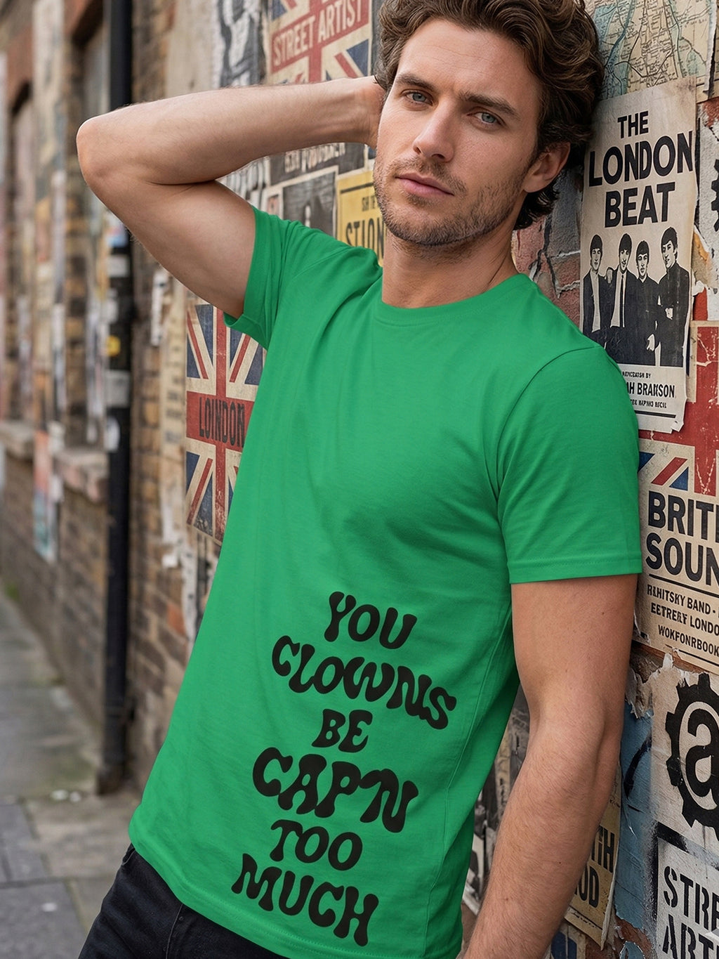 Greylongg Round Neck Street Style Design T-shirts