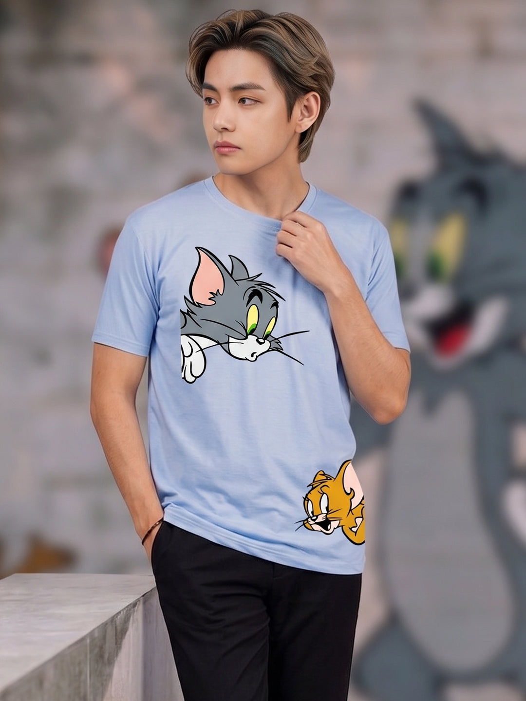 Greylongg Round Neck Disney Design printed T-Shirts.