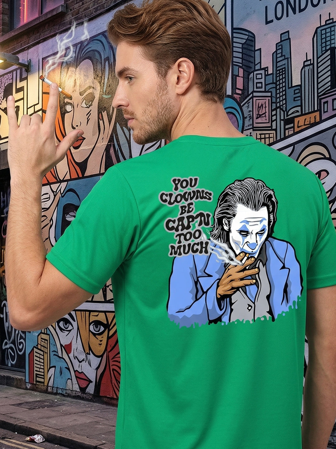 Greylongg Round Neck Street Style Design T-shirts