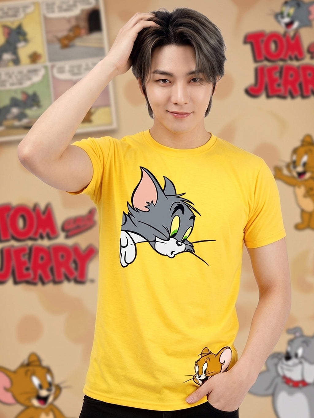 Greylongg Round Neck Disney Design printed T-Shirts.