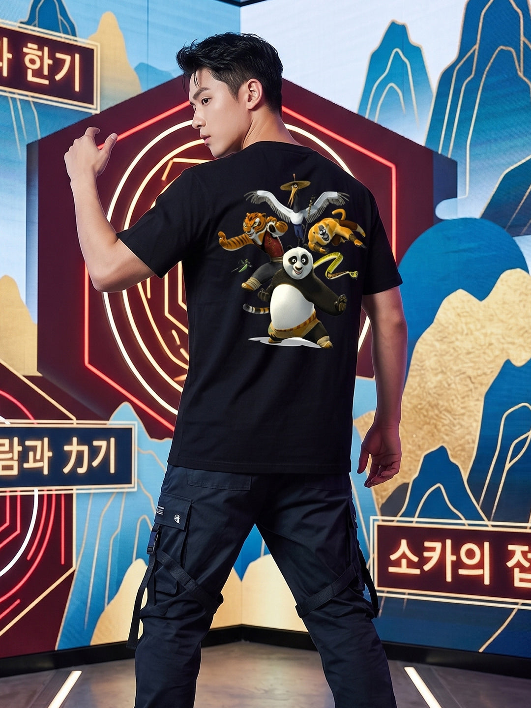 Greylongg Round Neck Disney Design printed T-Shirts.