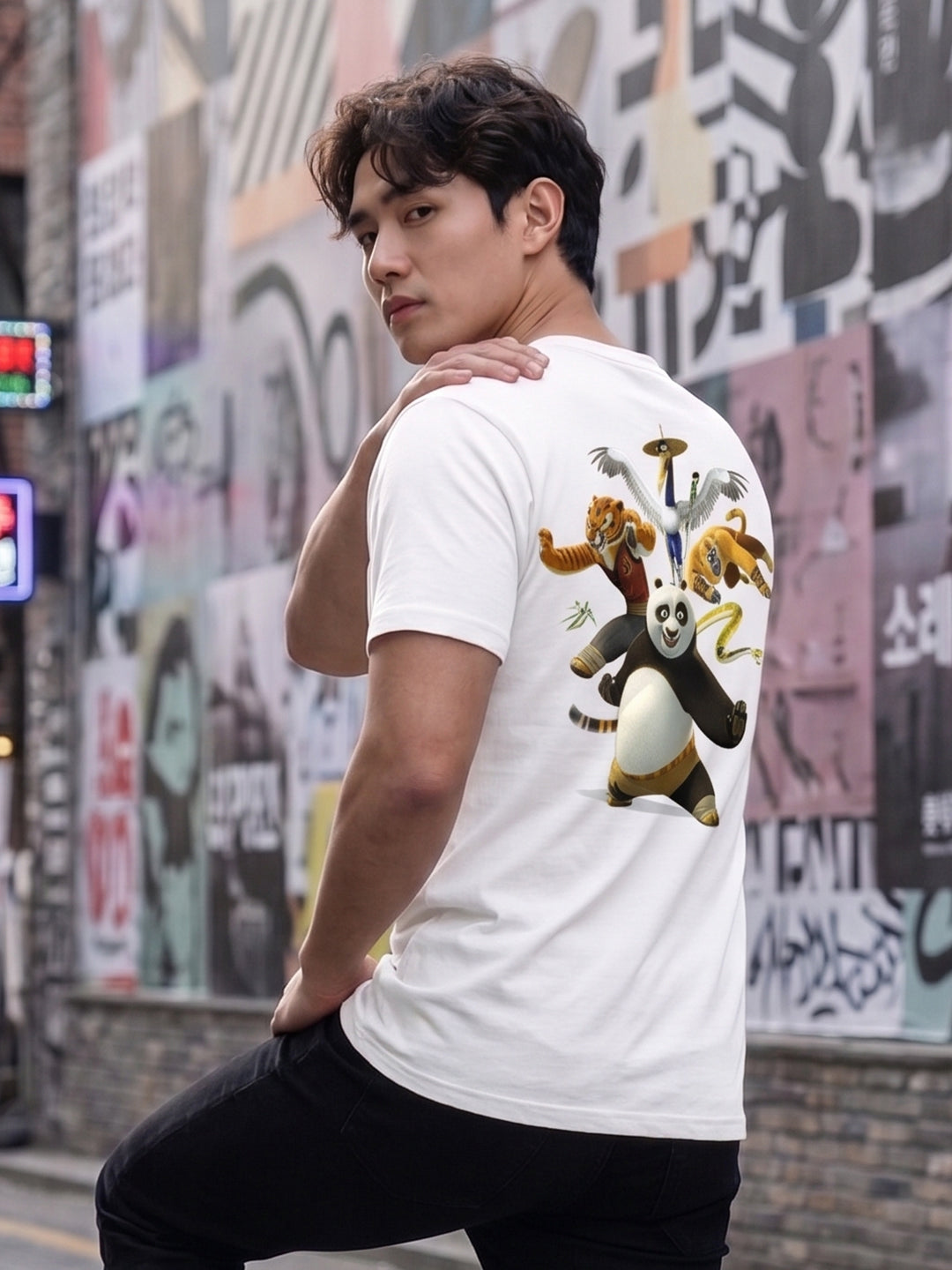Greylongg Round Neck Disney Design printed T-Shirts.