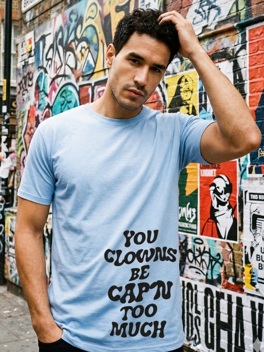 Greylongg Round Neck Street Style Design T-shirts